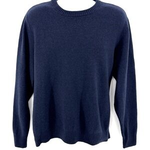 Duluth Trading Wool Sweater Men's 2XL Navy Crewneck Lambswool Blend